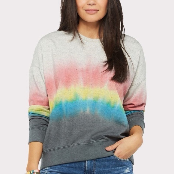 Sundry Tops - SUNDRY Gradient Tie Dye Oversized Sweatshirt EUC